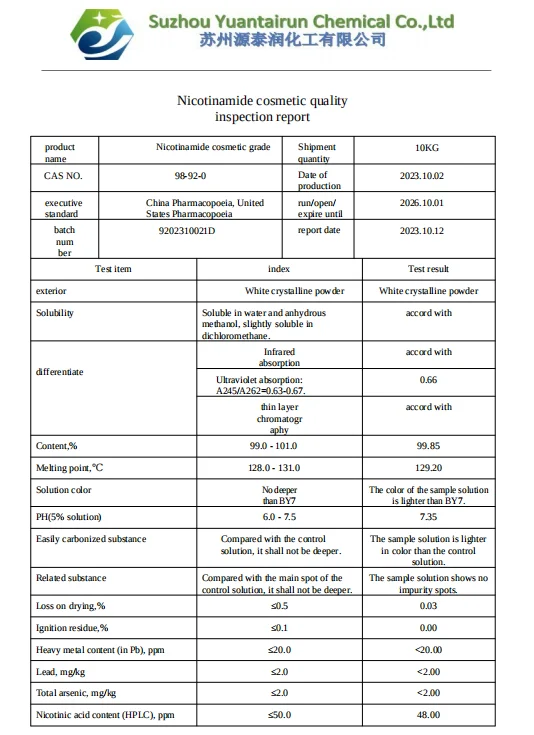 Niacinamide/NiacinamideSL Food Grade Vitamin B3 Nicotinamide VB3 CAS 98-92-0 Nicotinamide Vitamin