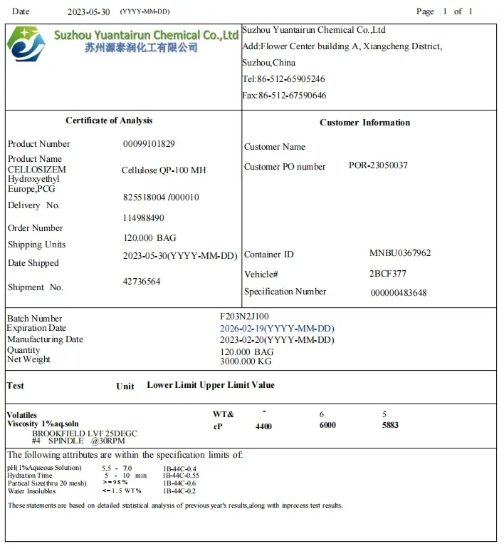 Hydroxyethyl Cellulose ForCosmetic Raw Materials HEC Premium Chemicals Usage PF 100H 99% Purity Cas 9004-62-0