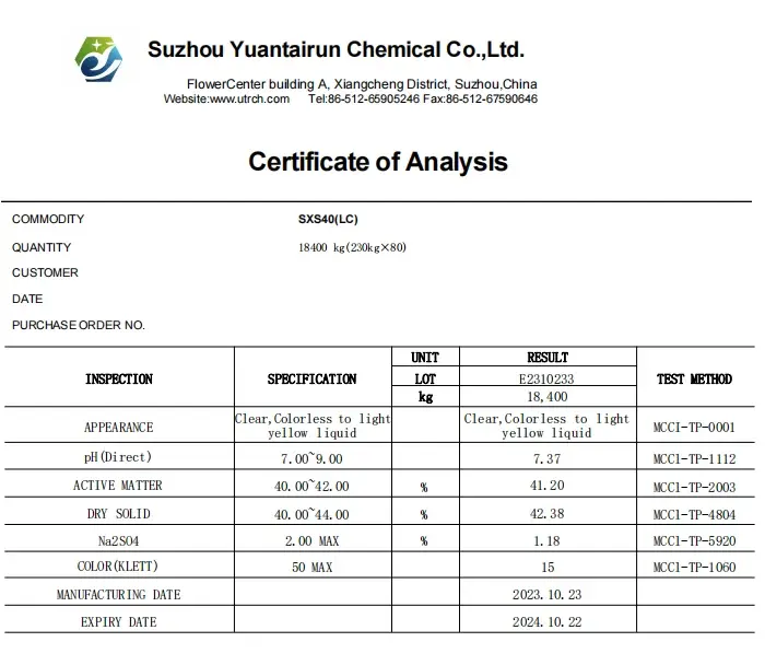 Manufacturer of Sodium Xylene Sulfonate Liquid Xylenesulfonic Acid Sodium Salt Emulsifying Agent Sxs-40 CAS 1300-72-7